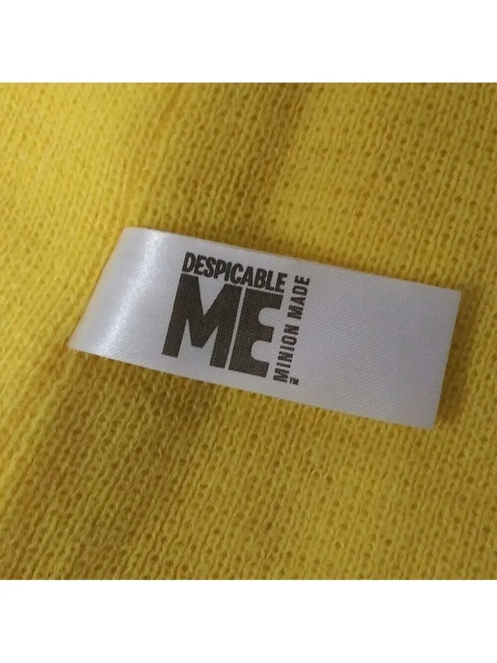 Despicable Me Minion Made Yellow Minion Character Print Pull On Knit Beanie Hat